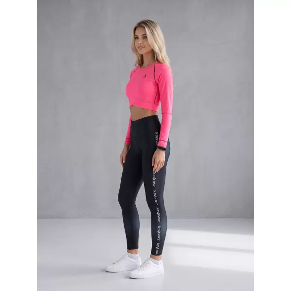  Hochwertiges Funktions-Crop-Top mit langen Ärmeln für Damen ALTISPORT VOJ/ALW000TR04 FLUO-ROSA 