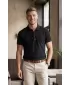 Herren-T-Shirt mit Kragen ALTISPORT NoPrint NP/ALM302 ANTHRAZIT-HIGHLIGHT