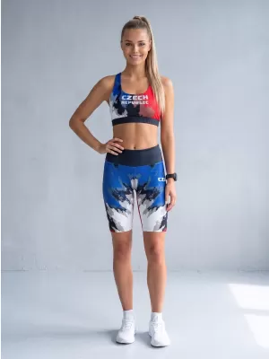 Hochwertige Damen-Funktionsleggings oberhalb des Knies ALTISPORT VOJ/ALW036LEG02 STREIFEN