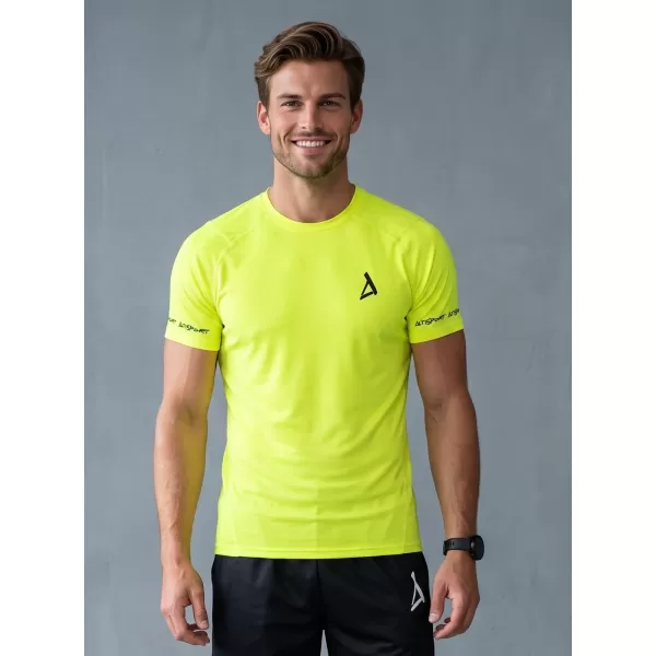  Hochwertiges Funktions-Kompressions-T-Shirt mit kurzen Ärmeln für Herren ALTISPORT VOJ/ALM000TR04 NEON GELB 