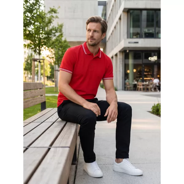  Herren-T-Shirt mit Kragen ALTISPORT NoPrint NP/ALM912 ROT 