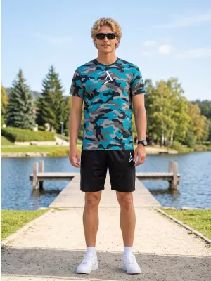 Funktionelles Premium-T-Shirt für Herren ALTISPORT VOJ/ALM038TR01 KEROSIN/SCHWARZ
