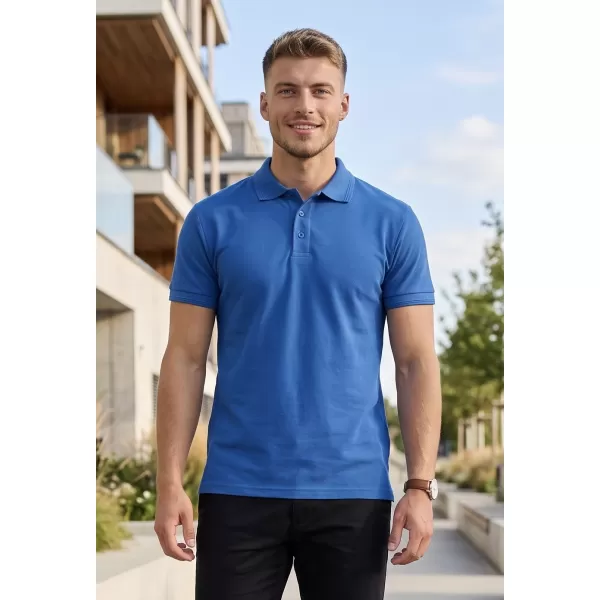  Herren-T-Shirt mit Kragen ALTISPORT NoPrint NP/ALM302 AZURBLAU 