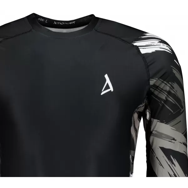  Pánské funkční kompresní tričko premium ALTISPORT VOJ/ALM039TR03 ČERNOBÍLÁ 