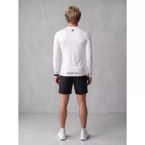  Hochwertiges funktionelles Kompressions-T-Shirt für Herren ALTISPORT VOJ/ALM000TR03 WEIß 