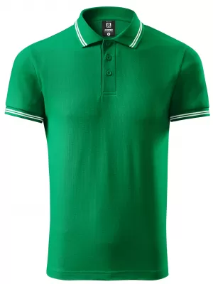 Herren-T-Shirt mit Kragen ALTISPORT NoPrint NP/ALM912 MITTELGRÜN