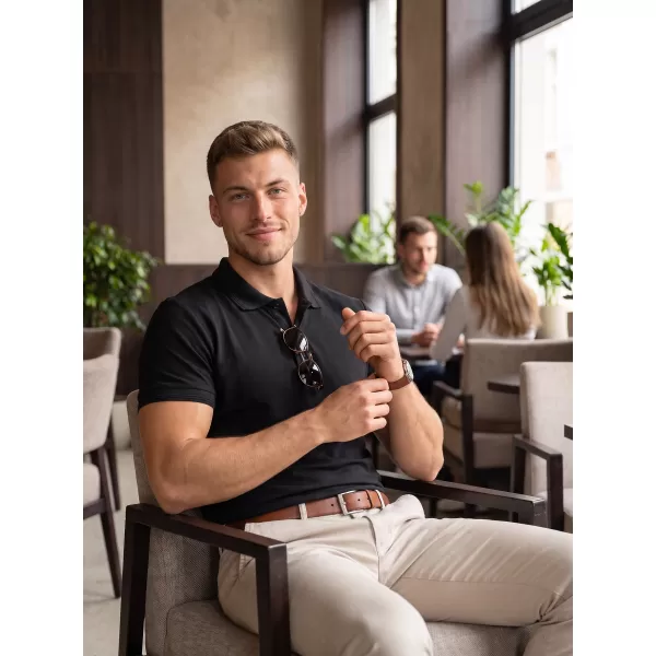  Herren-T-Shirt mit Kragen ALTISPORT NoPrint NP/ALM302 ANTHRAZIT-HIGHLIGHT 