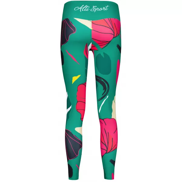  Lange Premium-Funktionsleggings für Damen ALTISPORT VOJ/ALW042LEG01 GRÜN 