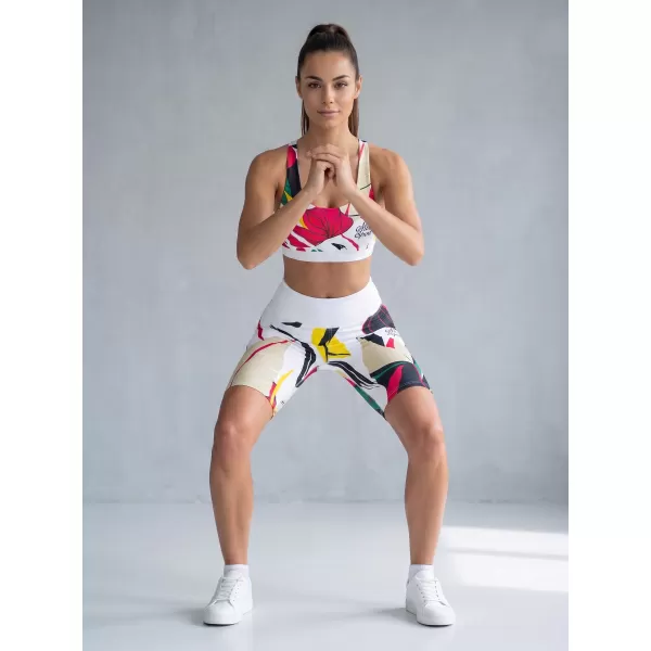  Hochwertige Damen-Funktionsleggings oberhalb des Knies ALTISPORT VOJ/ALW042LEG02 WEIß 
