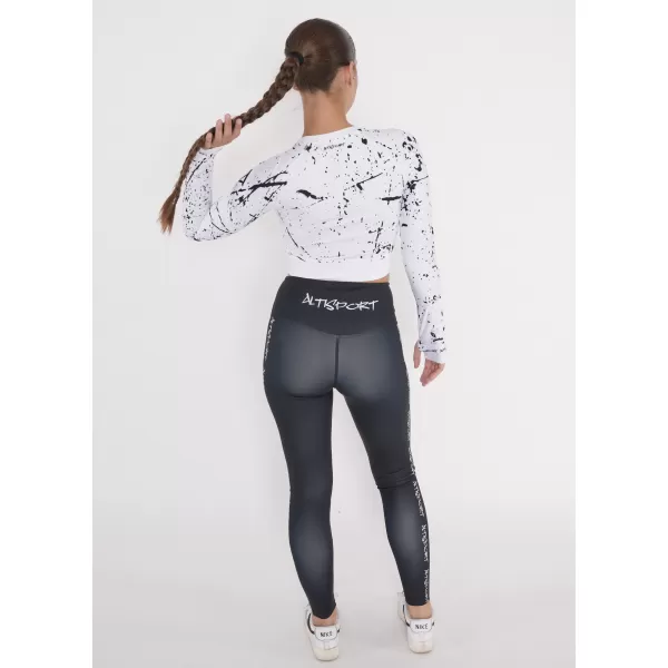 Hochwertiges Funktions-Crop-Top mit langen Ärmeln für Damen ALTISPORT VOJ/ALW034TR04 WEIß 