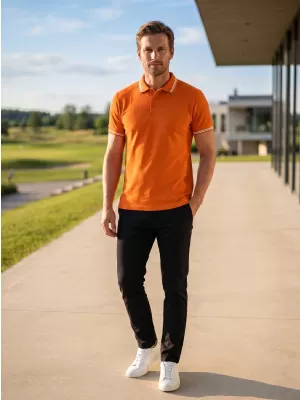 Herren-T-Shirt mit Kragen ALTISPORT NoPrint NP/ALM912 ORANGE