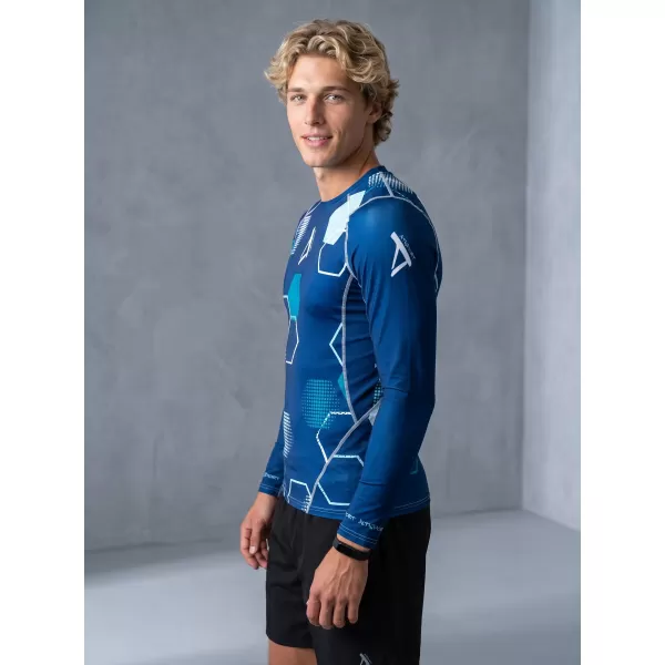  Hochwertiges funktionelles Kompressions-T-Shirt für Herren ALTISPORT VOJ/ALM037TR03 NAVY BLAU 