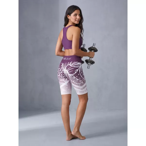  Hochwertige Damen-Funktionsleggings oberhalb des Knies ALTISPORT VOJ/ALW045LEG02 LILA/WEIß 