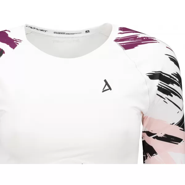  Hochwertiges Funktions-Crop-Top mit langen Ärmeln für Damen ALTISPORT VOJ/ALW039TR04 WEIß 