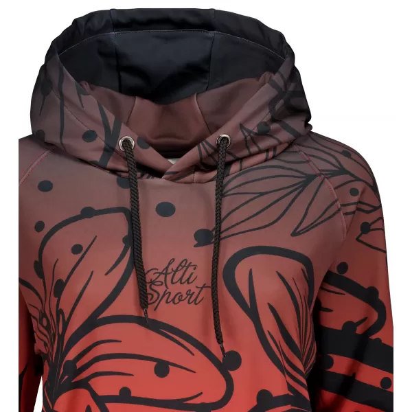  Hochwertiges Funktions-Sweatshirt für Damen ALTISPORT VOJ/ALW045MI03 ROT UND SCHWARZ 