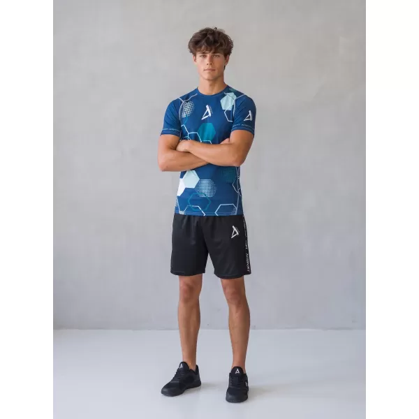 Hochwertiges Funktions-Kompressions-T-Shirt mit kurzen Ärmeln für Herren ALTISPORT VOJ/ALM037TR04 NAVY BLAU 