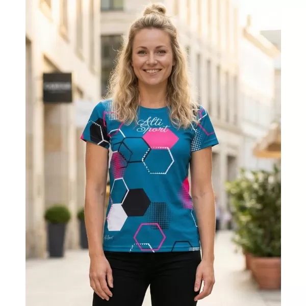  Hochwertiges Funktions-T-Shirt für Damen ALTISPORT VOJ/ALW037TR01 KEROSIN/ROSA 