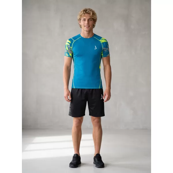  Hochwertiges Funktions-Kompressions-T-Shirt mit kurzen Ärmeln für Herren ALTISPORT VOJ/ALM039TR04 KEROSIN 