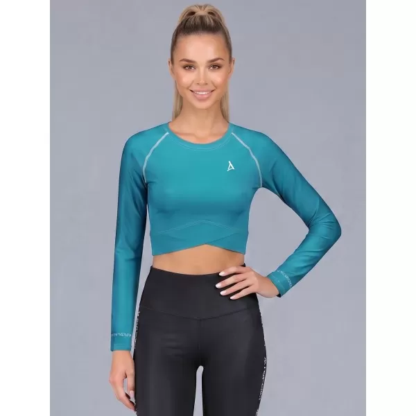  Hochwertiges Funktions-Crop-Top mit langen Ärmeln für Damen ALTISPORT VOJ/ALW000TR04 KEROSIN 