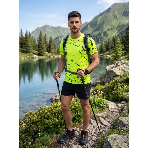  Funktionelles Premium-T-Shirt für Herren ALTISPORT VOJ/ALM034TR01 NEON GELB 