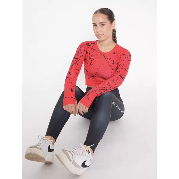  Hochwertiges Funktions-Crop-Top mit langen Ärmeln für Damen ALTISPORT VOJ/ALW034TR04 ROT 
