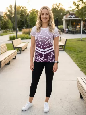 Hochwertiges Funktions-T-Shirt für Damen ALTISPORT VOJ/ALW045TR01 LILA/WEIß