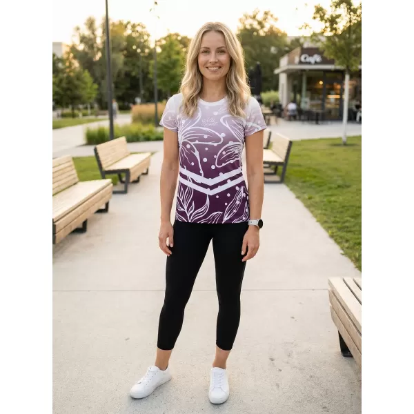  Hochwertiges Funktions-T-Shirt für Damen ALTISPORT VOJ/ALW045TR01 LILA/WEIß 