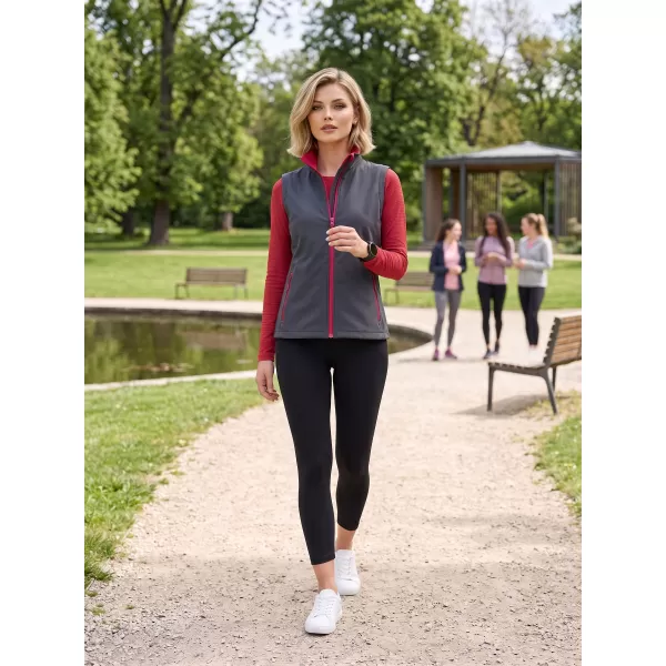  Softshellweste für Damen ALTISPORT NoPrint NP/ALW7211NJ EISENGRAU/ROT 