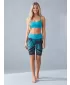 Hochwertige Damen-Funktionsleggings oberhalb des Knies ALTISPORT VOJ/ALW045LEG02 SMARAGD/SCHWARZ