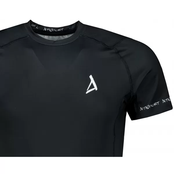  Hochwertiges Funktions-Kompressions-T-Shirt mit kurzen Ärmeln für Herren ALTISPORT VOJ/ALM000TR04 SCHWARZ 