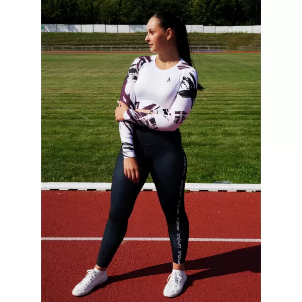 Hochwertiges Funktions-Crop-Top mit langen Ärmeln für Damen ALTISPORT VOJ/ALW039TR04 WEIß 