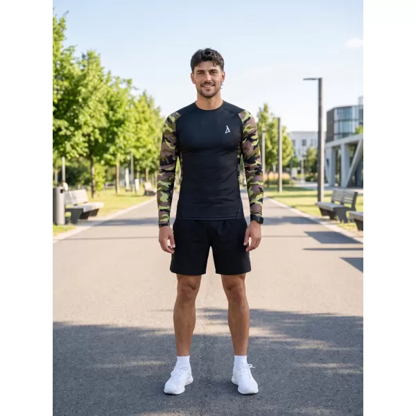  Funktionelle Kompression von Männern t -Shirt Premium ALTISPORT VOJ/ALM038TR03 SCHWARZ -GREEN 