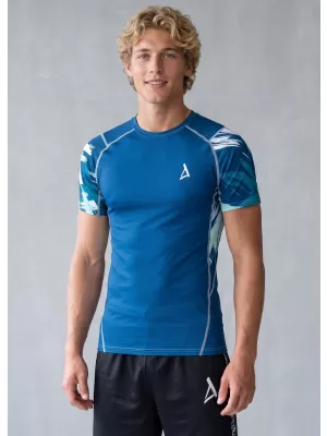 Hochwertiges Funktions-Kompressions-T-Shirt mit kurzen Ärmeln für Herren ALTISPORT VOJ/ALM039TR04 NAVY BLAU