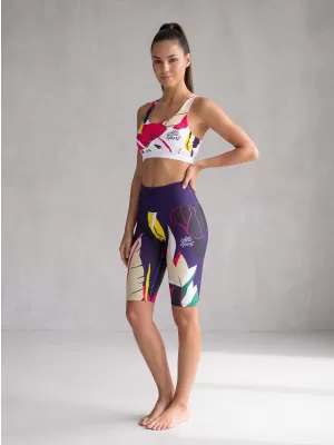 Hochwertige Damen-Funktionsleggings oberhalb des Knies ALTISPORT VOJ/ALW042LEG02 DUNKELBLAU