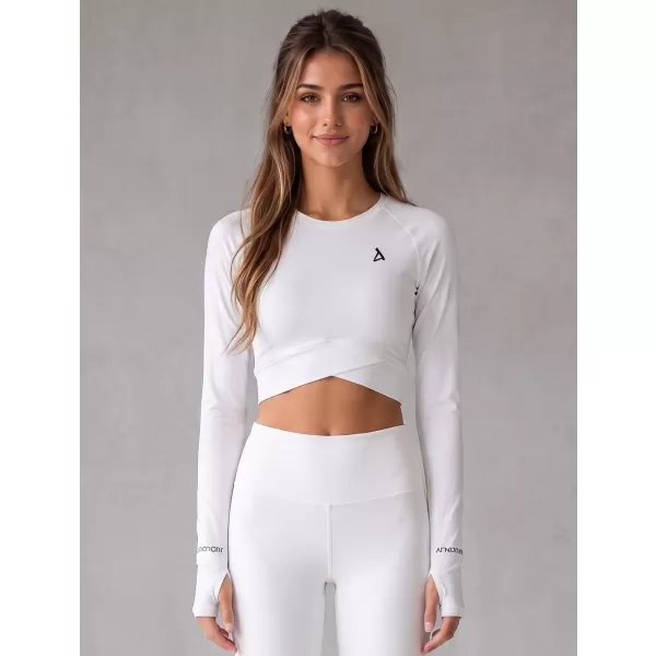  Hochwertiges Funktions-Crop-Top mit langen Ärmeln für Damen ALTISPORT VOJ/ALW000TR04 WEIß 