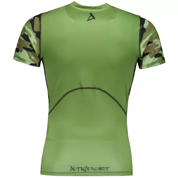  Hochwertiges Funktions-Kompressions-T-Shirt mit kurzen Ärmeln für Herren ALTISPORT VOJ/ALM038TR04 GRÜN/KHAKI 