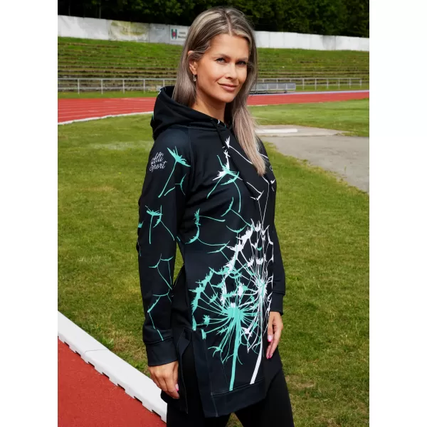  Hochwertiges Funktions-Sweatshirt für Damen ALTISPORT VOJ/ALW035MI03 SCHWARZ/TÜRKIS 