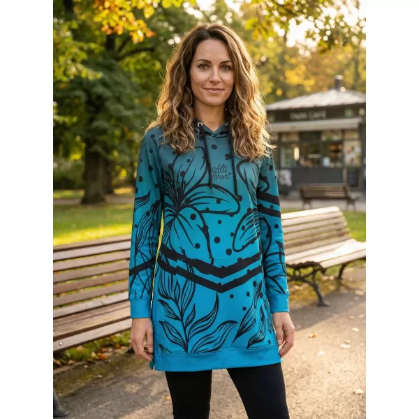  Hochwertiges Funktions-Sweatshirt für Damen ALTISPORT VOJ/ALW045MI03 SMARAGD/SCHWARZ 