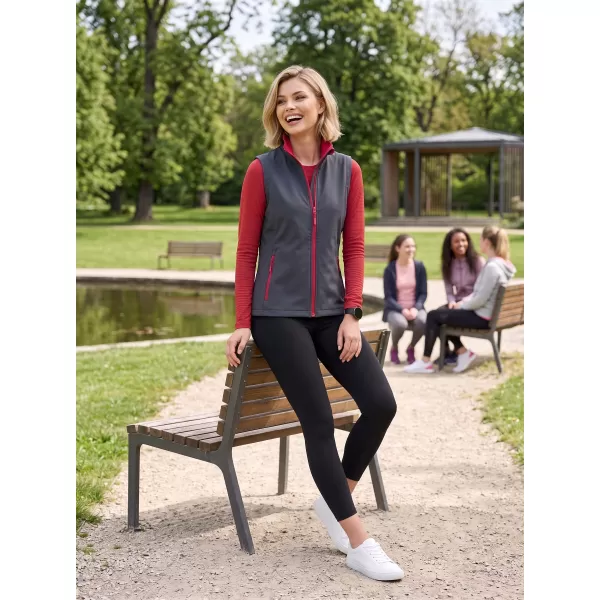  Softshellweste für Damen ALTISPORT NoPrint NP/ALW7211NJ EISENGRAU/ROT 