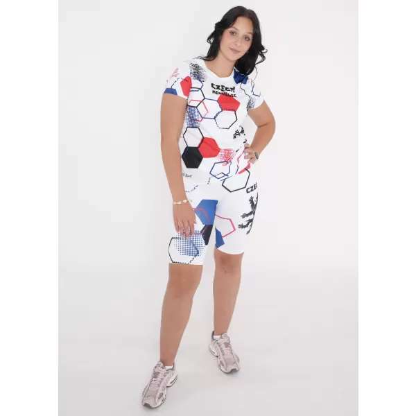  Hochwertige Damen-Funktionsleggings oberhalb des Knies ALTISPORT VOJ/ALW036LEG02 HEXA WEIß 