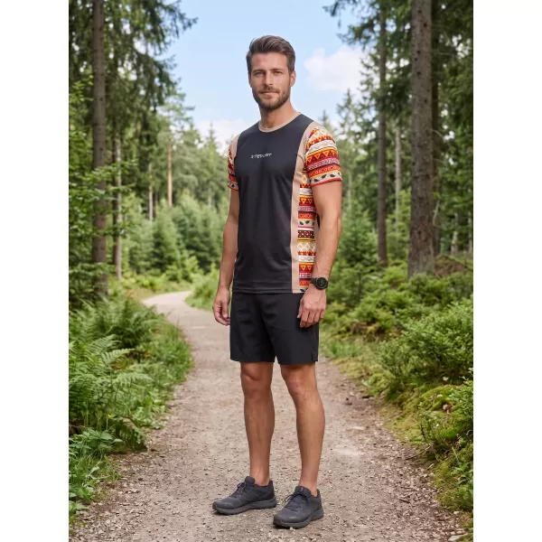  Funktionelles Premium-T-Shirt für Herren ALTISPORT VOJ/ALM043TR01 SCHWARZ BRAUN 