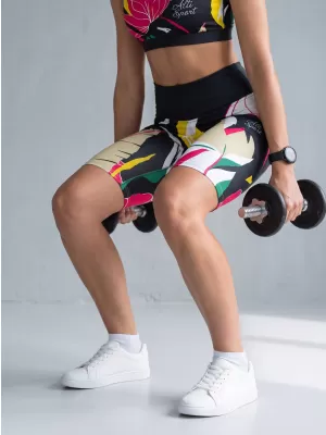 Hochwertige Damen-Funktionsleggings oberhalb des Knies ALTISPORT VOJ/ALW042LEG02 SCHWARZ