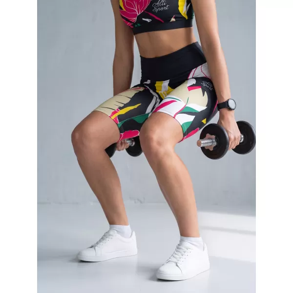  Hochwertige Damen-Funktionsleggings oberhalb des Knies ALTISPORT VOJ/ALW042LEG02 SCHWARZ 