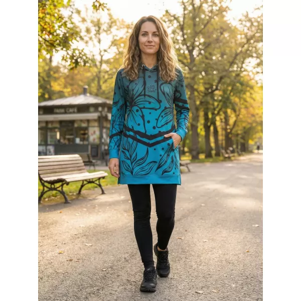  Hochwertiges Funktions-Sweatshirt für Damen ALTISPORT VOJ/ALW045MI03 SMARAGD/SCHWARZ 