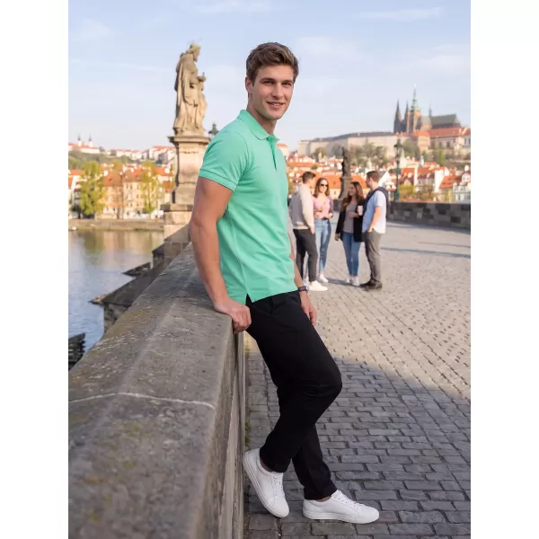  Herren-T-Shirt mit Kragen ALTISPORT NoPrint NP/ALM302 MINZE 