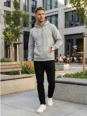 Herren-Sweatshirt ALTISPORT NoPrint NP/ALM679NJ GRAUES HEIDEKRAUT