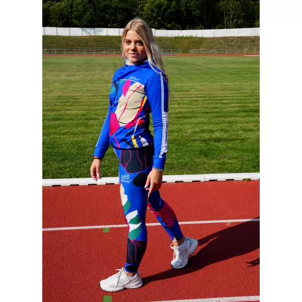  Lange Premium-Funktionsleggings für Damen ALTISPORT VOJ/ALW042LEG01 BLAU 