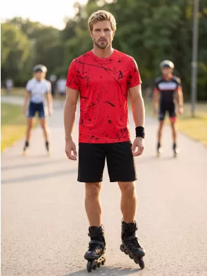Funktionelles Premium-T-Shirt für Herren ALTISPORT VOJ/ALM034TR01 ROT
