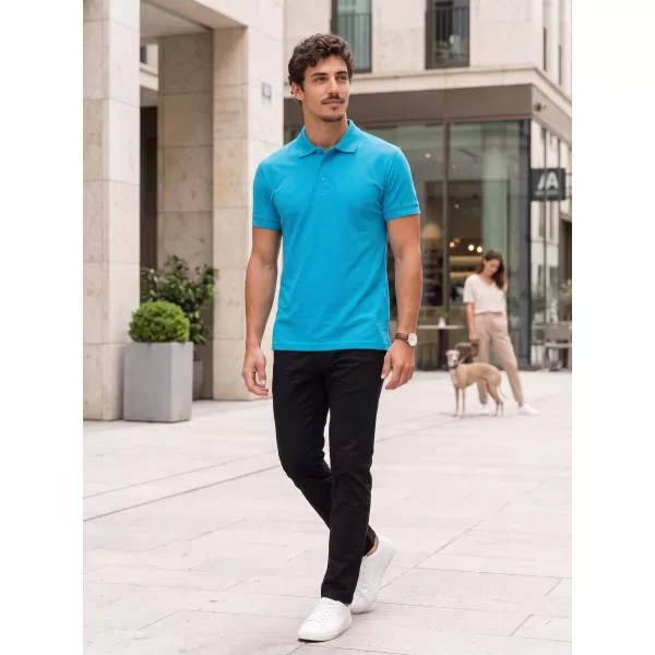  Herren-T-Shirt mit Kragen ALTISPORT NoPrint NP/ALM302 TÜRKIS 
