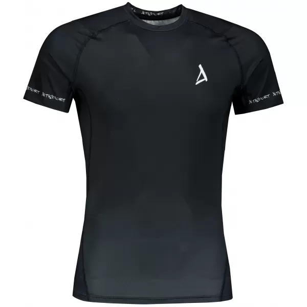  Hochwertiges Funktions-Kompressions-T-Shirt mit kurzen Ärmeln für Herren ALTISPORT VOJ/ALM000TR04 SCHWARZ 